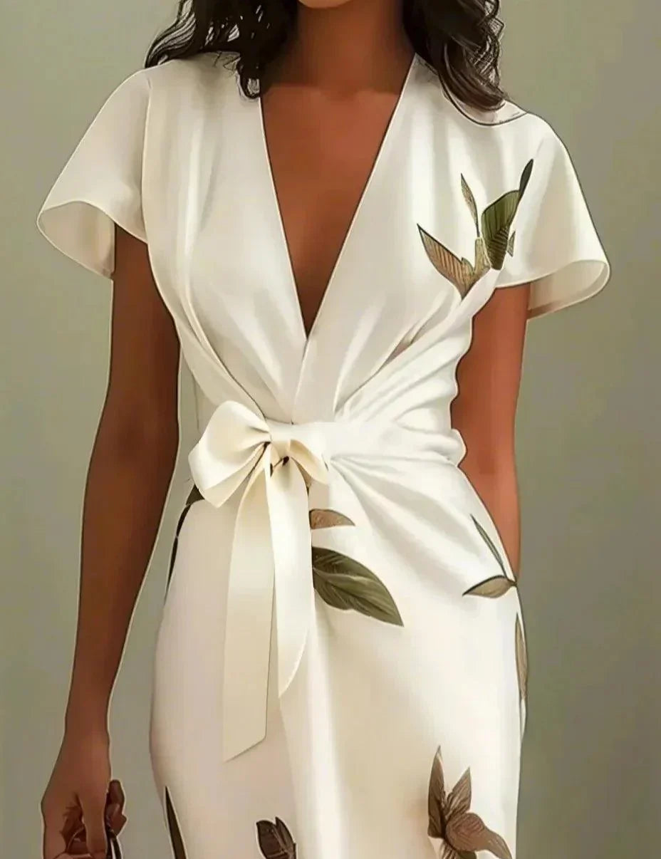 Wrap Women Dress | Wedding Guest Dress-Women Dress-Homefinn