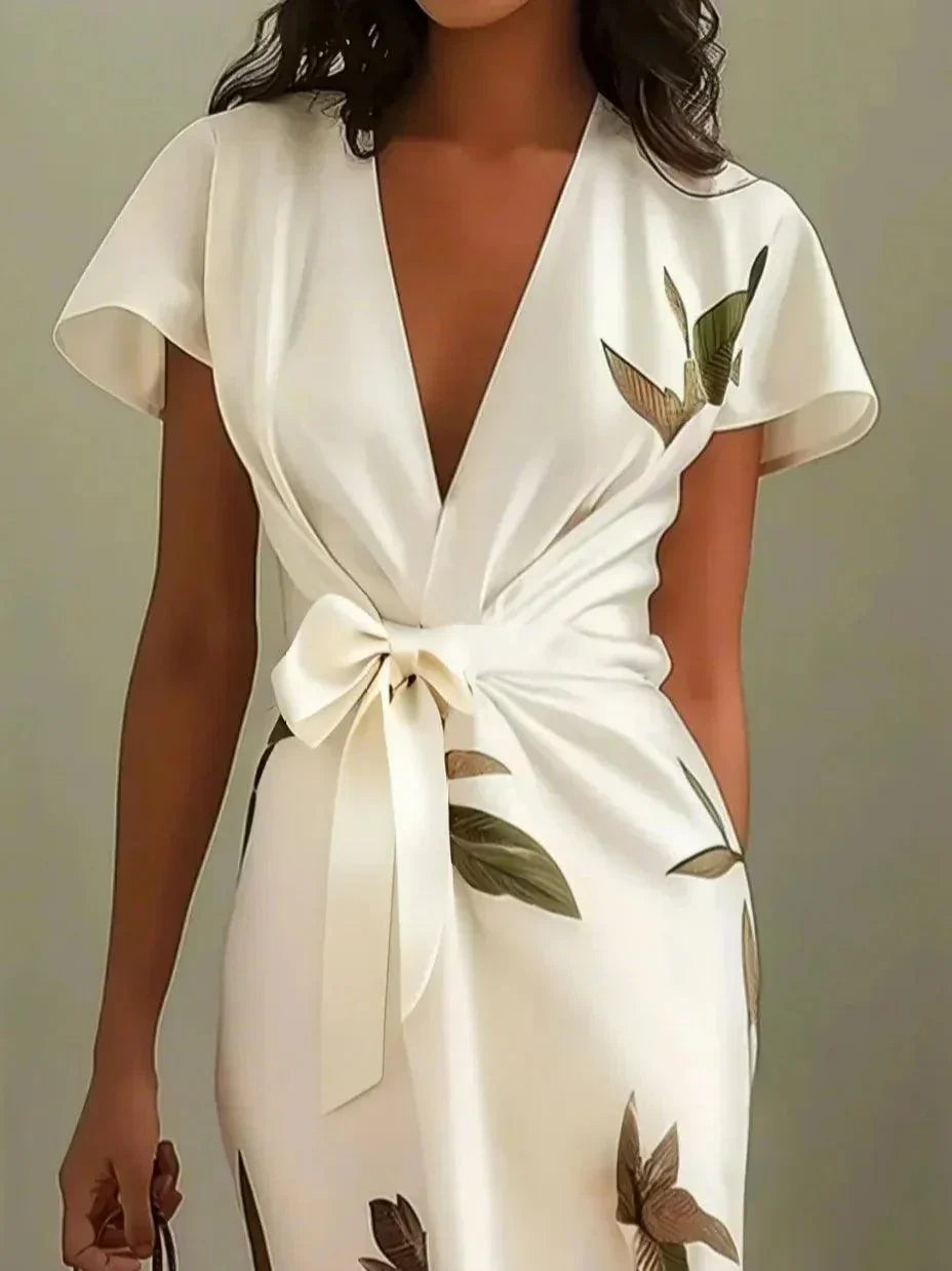Wrap Women Dress | Wedding Guest Dress-Women Dress-Homefinn