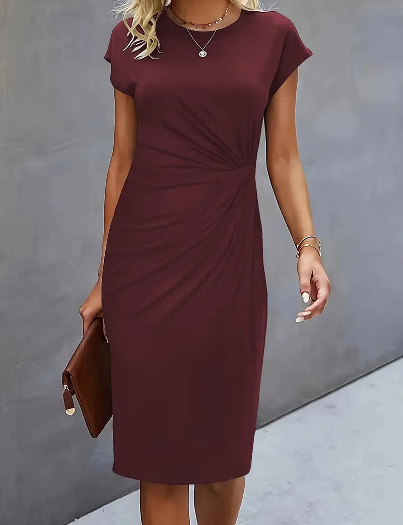 Bridesmaid Dress | Cocktail Midi Dress-Women Dress-Homefinn