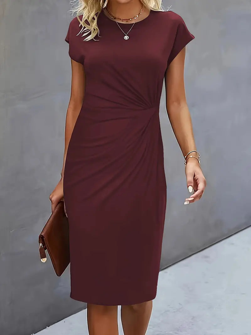 Bridesmaid Dress | Cocktail Midi Dress-Women Dress-Homefinn