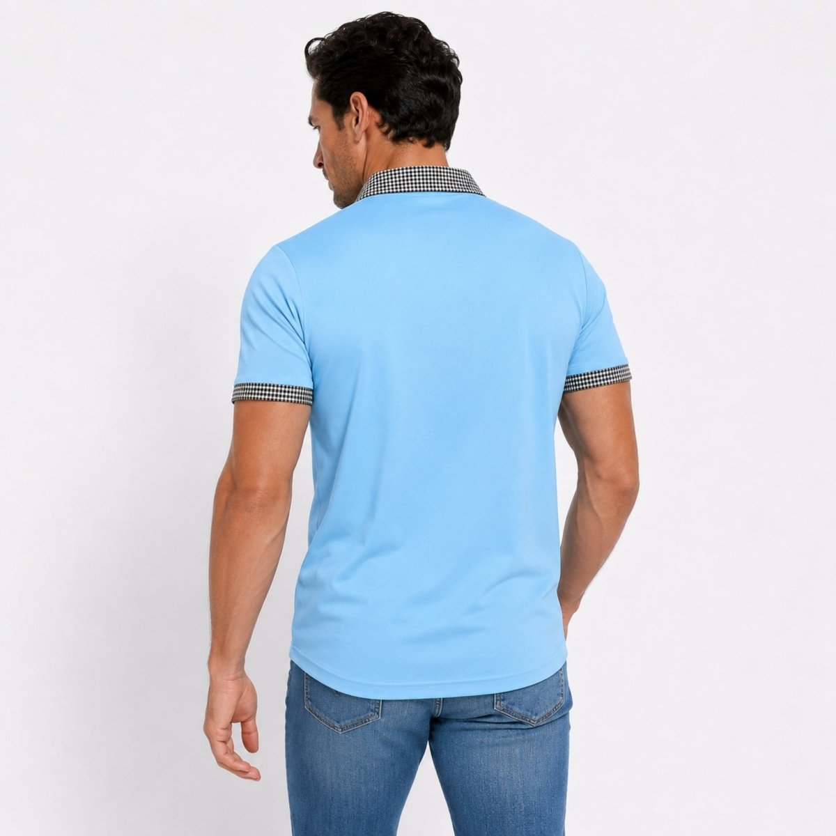 Men Polo Shirt | Contrast Trim Short Sleeve Casual Wear-Men Polo Shirt-Homefinn