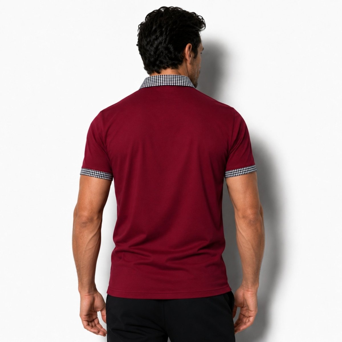 Men Polo Shirt | Contrast Trim Short Sleeve Casual Wear-Men Polo Shirt-Homefinn