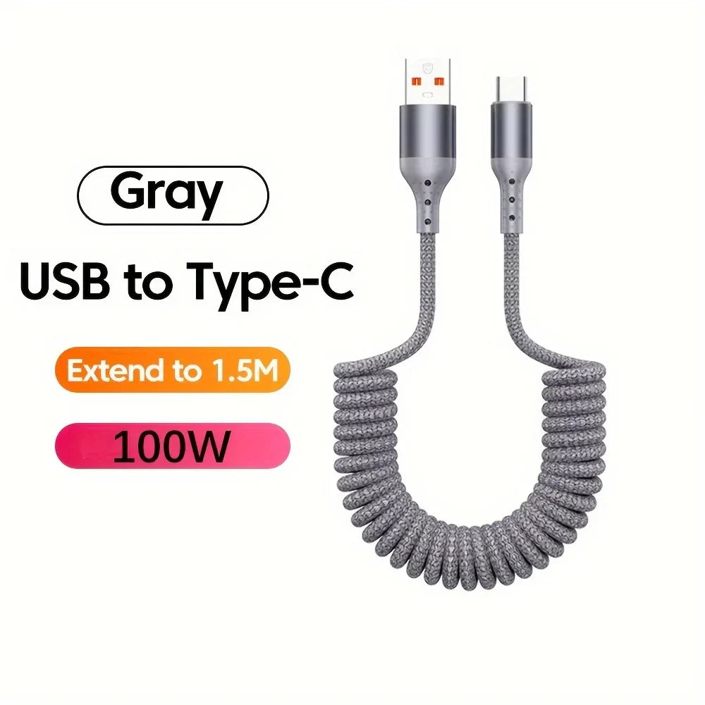 USB C Charging Cable | Retractable Fast Charging Cable-Cable-Homefinn
