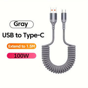 USB C Charging Cable | Retractable Fast Charging Cable-Cable-Homefinn