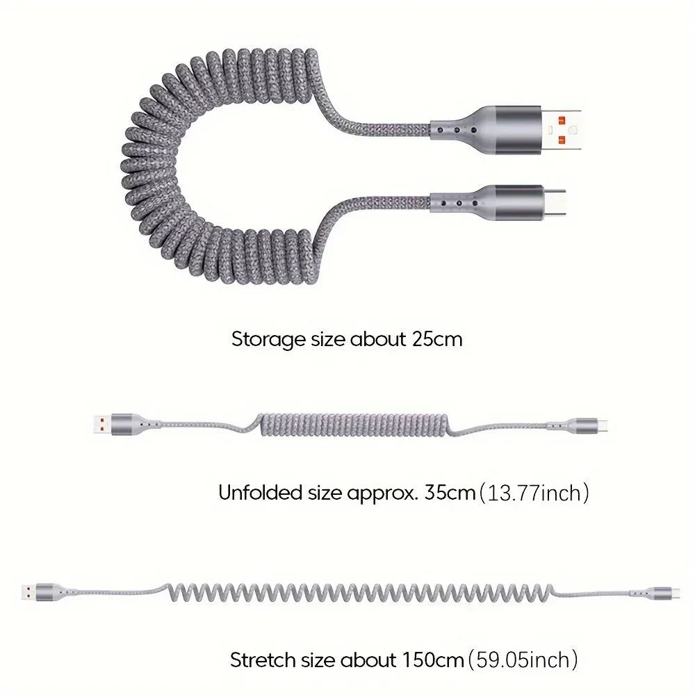 USB C Charging Cable | Retractable Fast Charging Cable-Cable-Homefinn