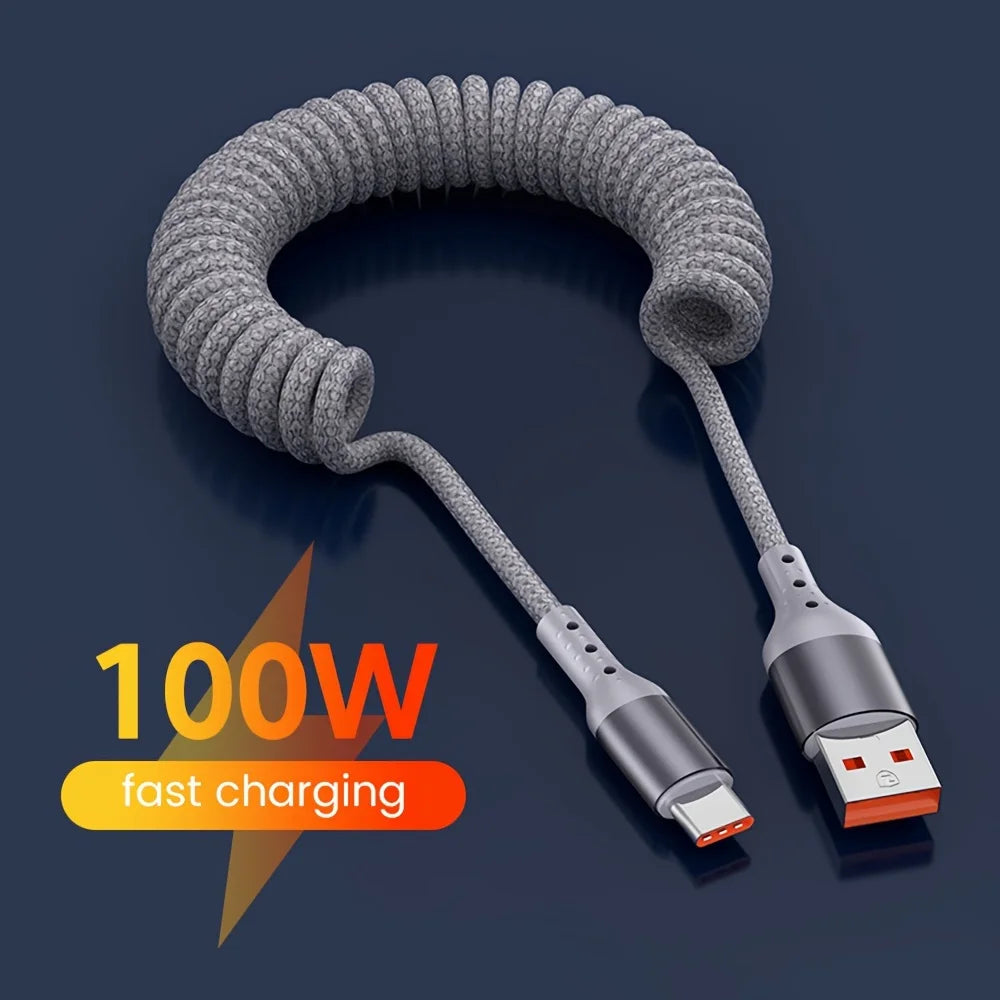 USB C Charging Cable | Retractable Fast Charging Cable-Cable-Homefinn