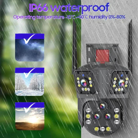 10K WiFi Security Camera | Dual Lens PTZ Outdoor Camera-Camera-Homefinn