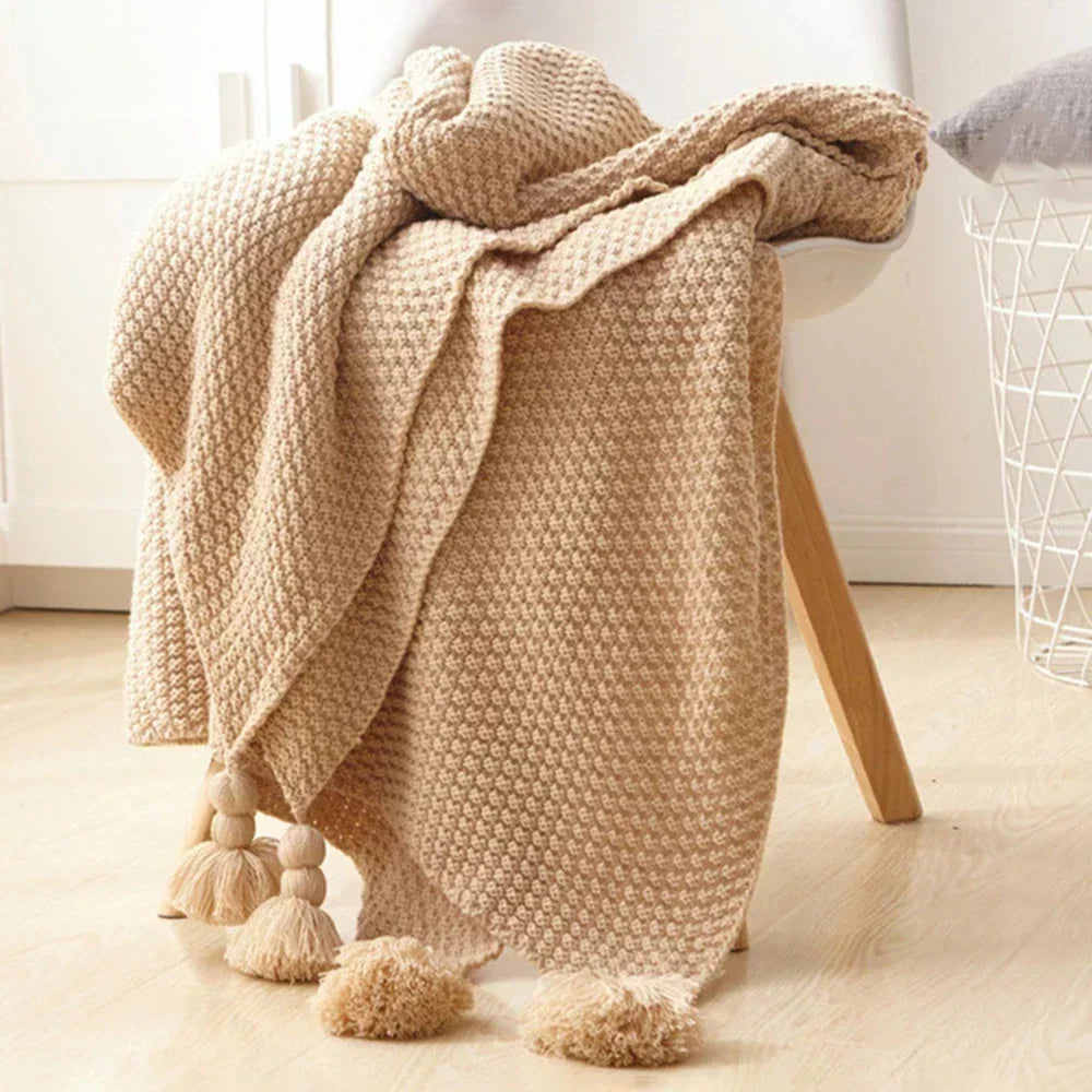 Knitted Throw | Textured Sofa Throws-Blanket-Homefinn