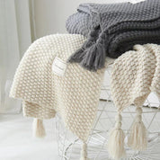 Knitted Throw | Textured Sofa Throws-Blanket-Homefinn