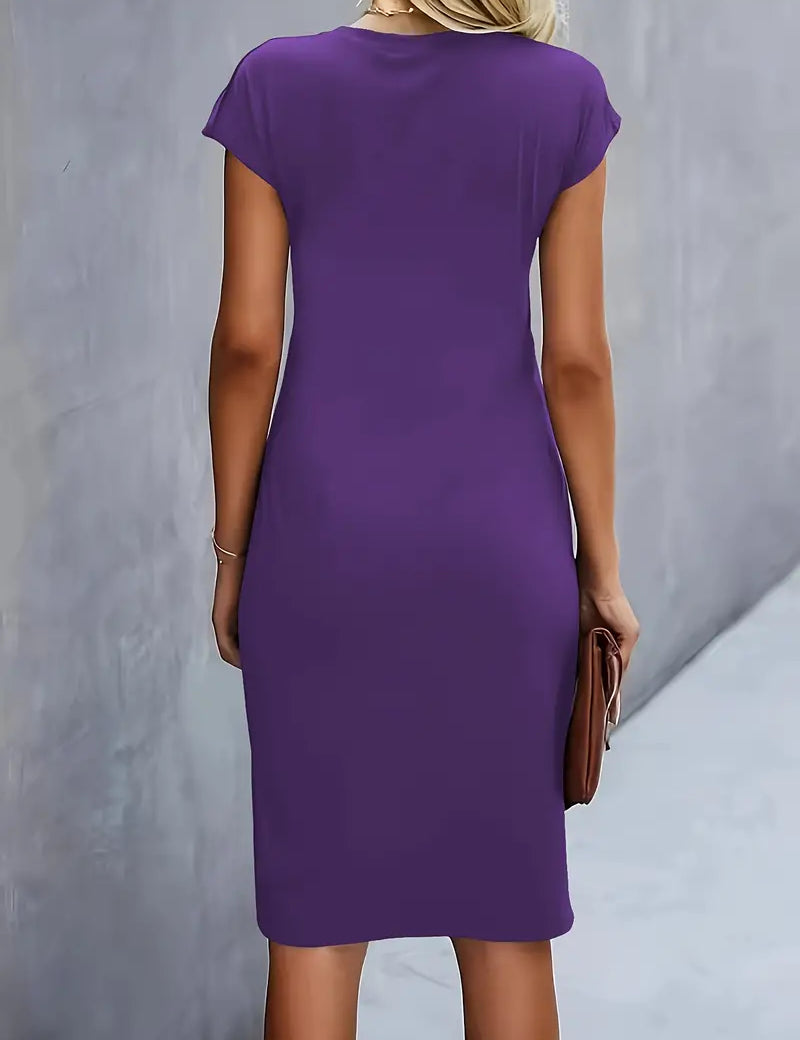 Bridesmaid Dress | Cocktail Midi Dress-Women Dress-Homefinn