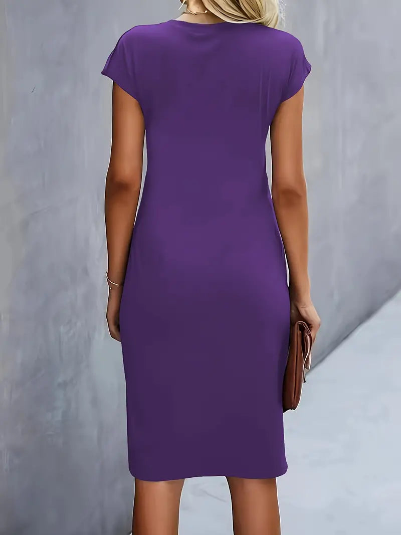 Bridesmaid Dress | Cocktail Midi Dress-Women Dress-Homefinn