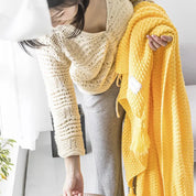 Knitted Throw | Textured Sofa Throws-Blanket-Homefinn