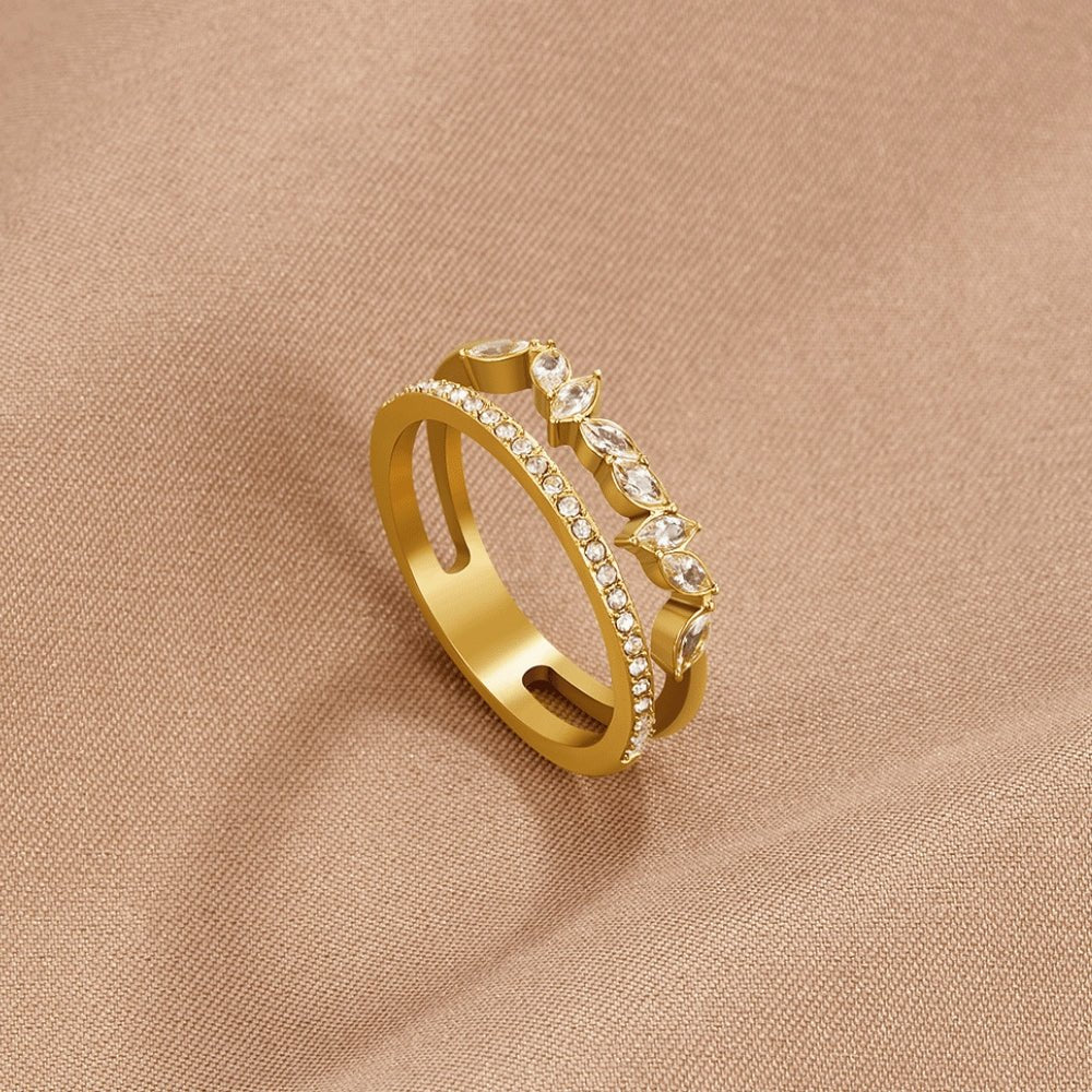 Double Band Ring | Elegant Fashion Ring-Ring-Homefinn
