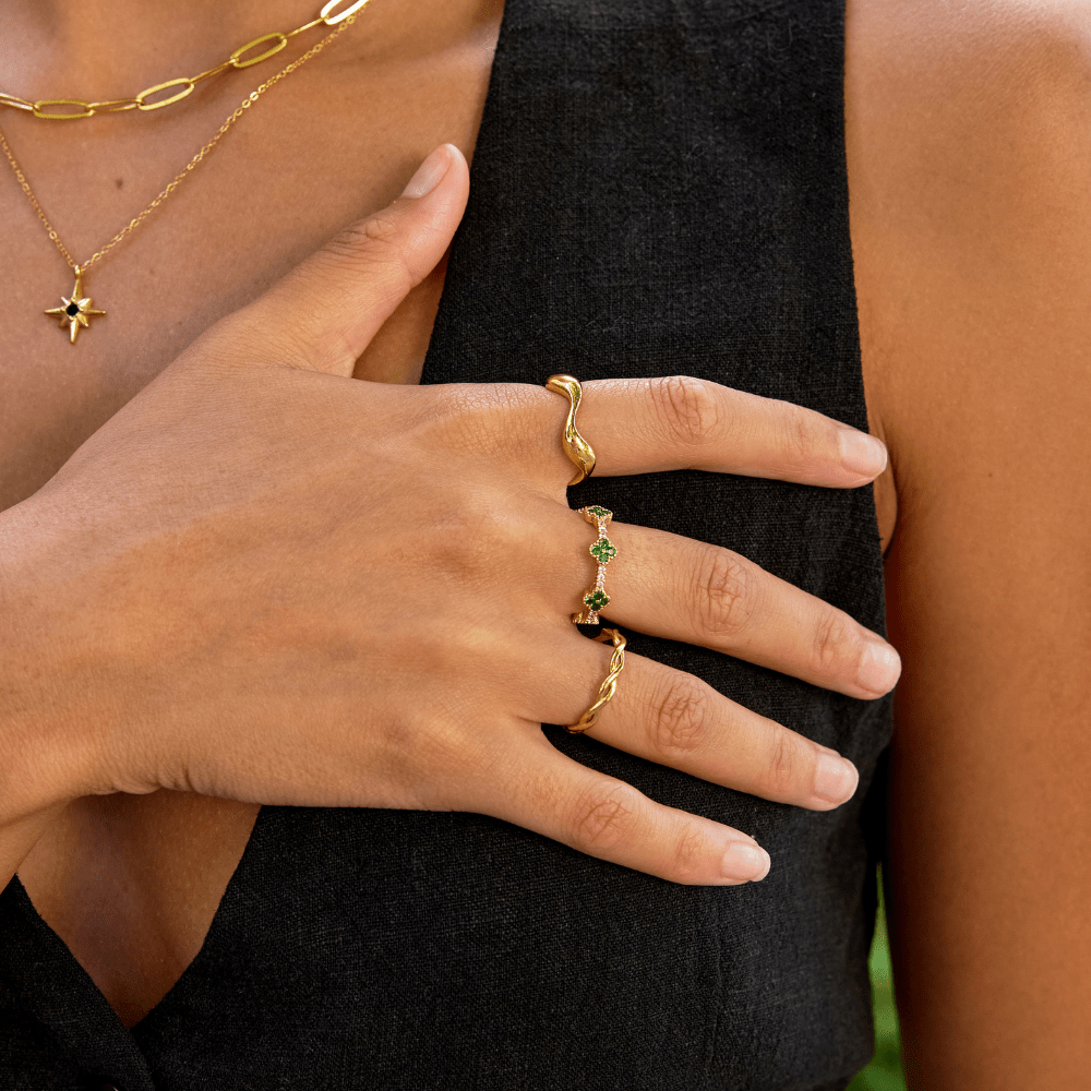 Engagement Ring | Minimal Wave Fashion Ring-Ring-Homefinn