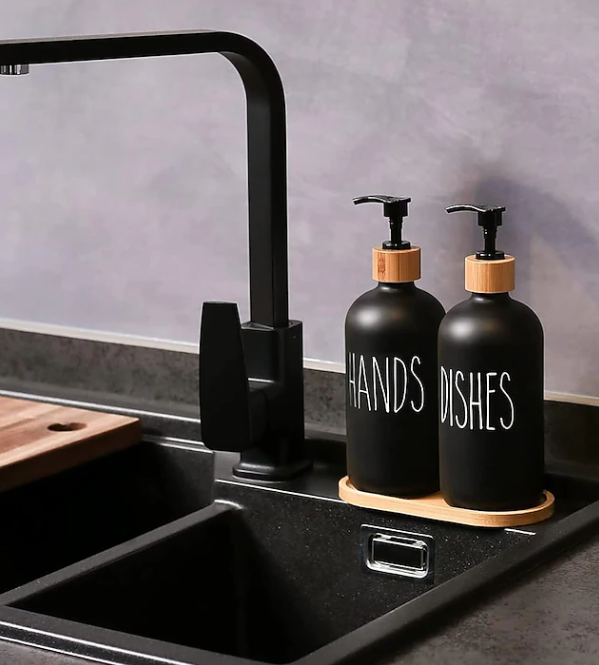 Modern Soap Dispenser Set | Refillable Design Bathroom Use-Soap Dispenser-Homefinn
