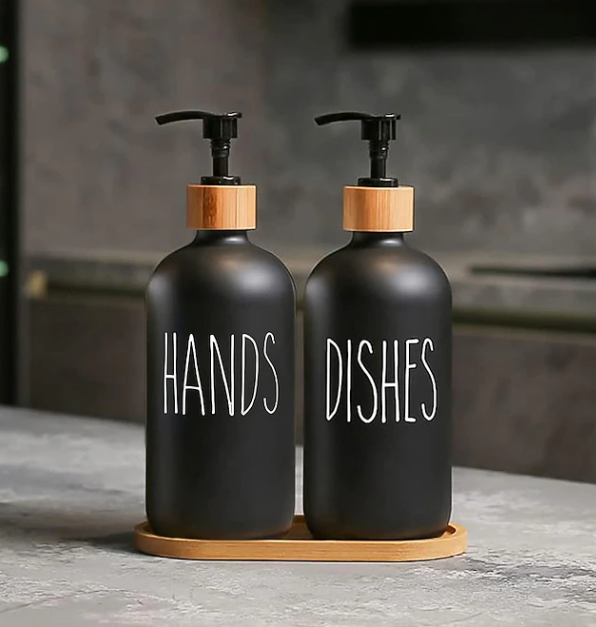 Modern Soap Dispenser Set | Refillable Design Bathroom Use-Soap Dispenser-Homefinn