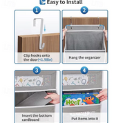 Vertical Hanging Storage Organiser | Multi Pocket Door Mounted Home Storage