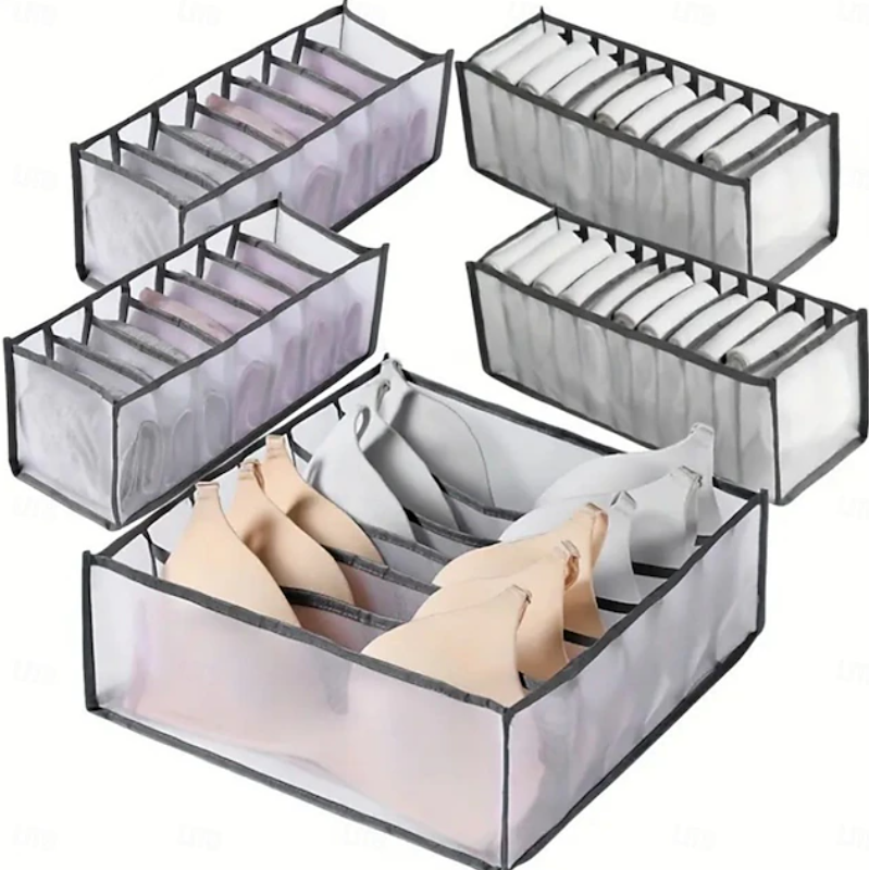 Foldable Drawer Organiser Set | Multi Compartment Dividers Clothing Storage-Closet Organiser-Homefinn