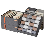 Rectangular Compartment Drawer Organiser | Divided Sections Carry Handle Clothing Storage