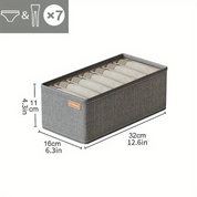 Rectangular Compartment Drawer Organiser | Divided Sections Carry Handle Clothing Storage