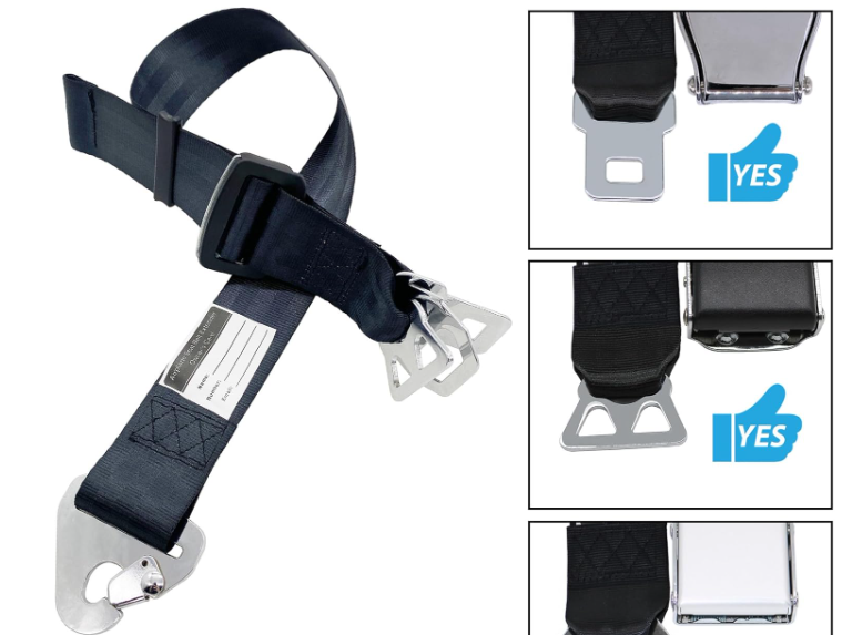 Adjustable Airplane Seat Belt Extender | Buckle Strap Metal Connectors Air Travel