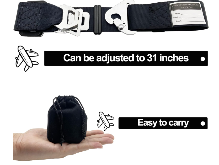 Adjustable Airplane Seat Belt Extender | Buckle Strap Metal Connectors Air Travel