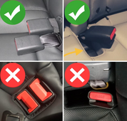 Compact Seat Belt Clip Stopper | Sleeve Style Vehicle Belt Accessory Daily Driving