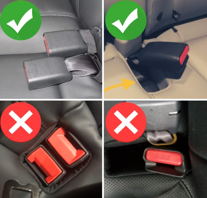 Compact Seat Belt Clip Stopper | Sleeve Style Vehicle Belt Accessory Daily Driving