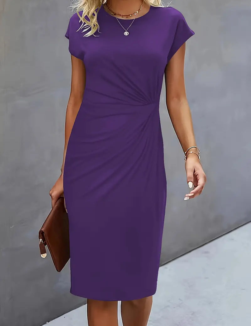 Bridesmaid Dress | Cocktail Midi Dress-Women Dress-Homefinn
