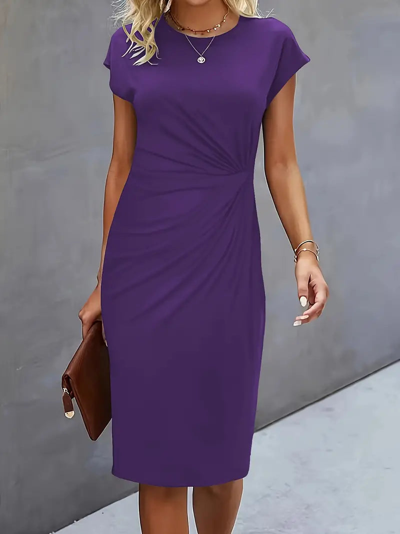 Bridesmaid Dress | Cocktail Midi Dress-Women Dress-Homefinn