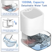 Portable Dehumidifier | Air Purifier With Night Light-Dehumidifier-Homefinn