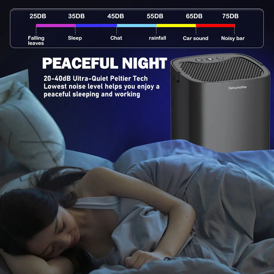 Portable Dehumidifier | Air Purifier With Night Light-Dehumidifier-Homefinn