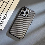 Minimalist Metallic Phone Case With Ribbed Texture