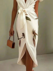 Wrap Women Dress | Wedding Guest Dress-Women Dress-Homefinn