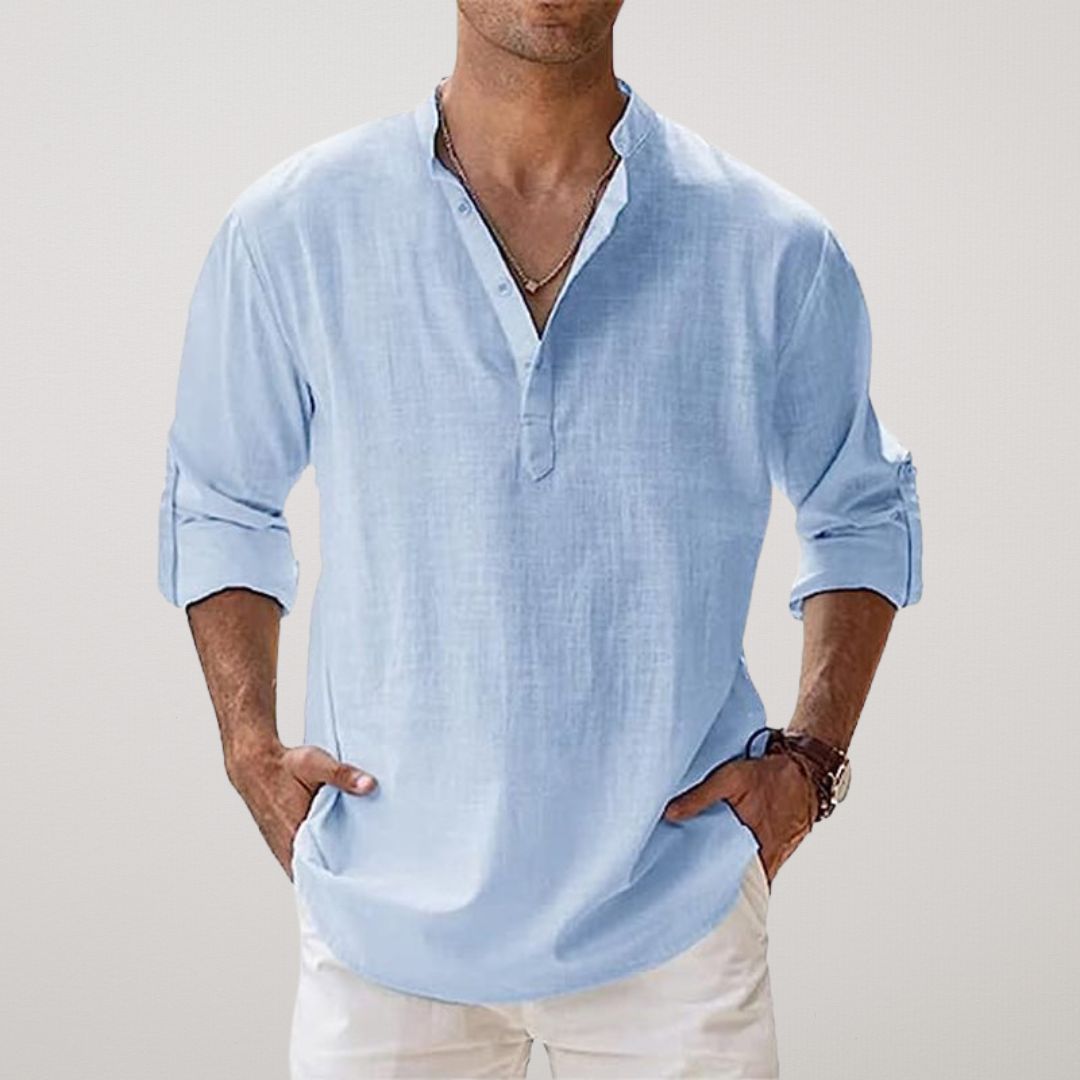 Men’s Relaxed Fit Shirt | Casual Button Beach Shirt-Men Shirt-Homefinn