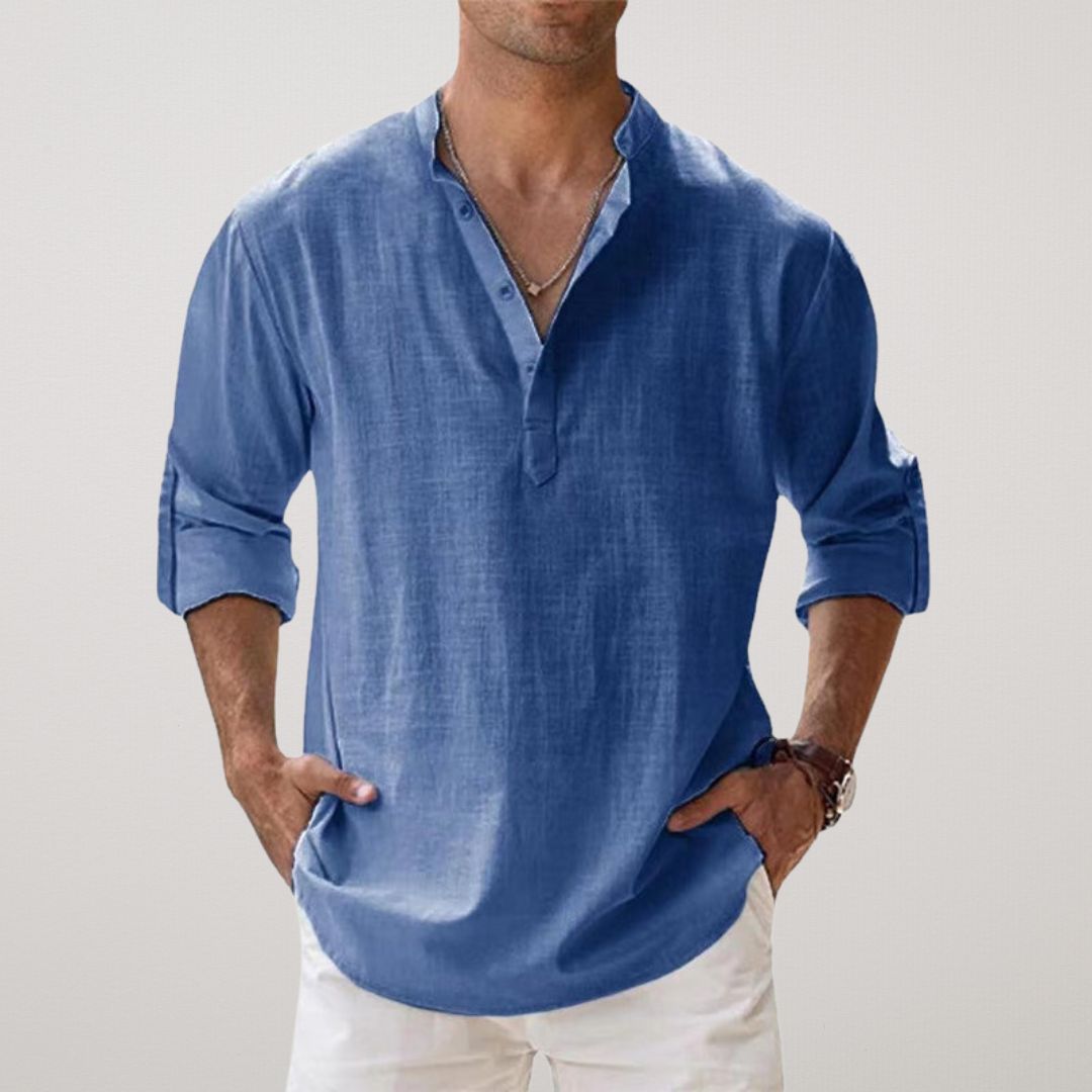 Men’s Relaxed Fit Shirt | Casual Button Beach Shirt-Men Shirt-Homefinn