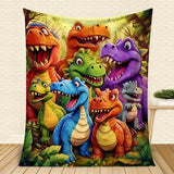 Dinosaur Blanket | Colourful Throw Blanket