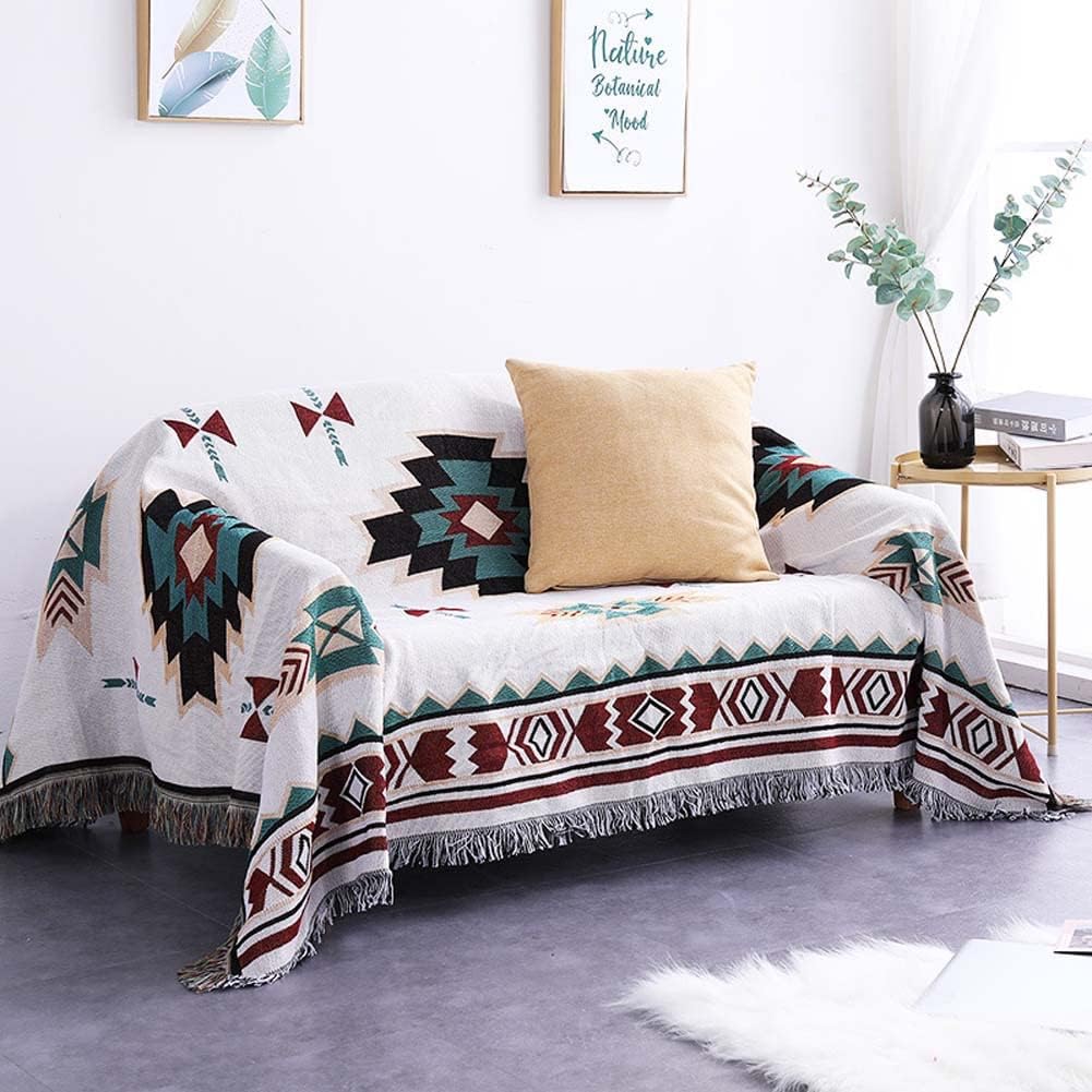 Sofa Blanket | Patterned Boho Blanket-Blanket-Homefinn