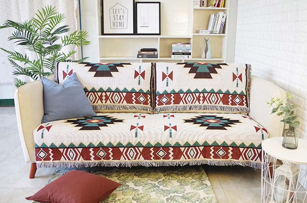 Sofa Blanket | Patterned Boho Blanket-Blanket-Homefinn