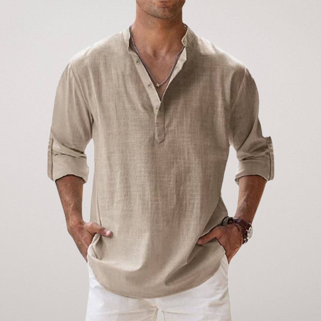 Men’s Relaxed Fit Shirt | Casual Button Beach Shirt-Men Shirt-Homefinn