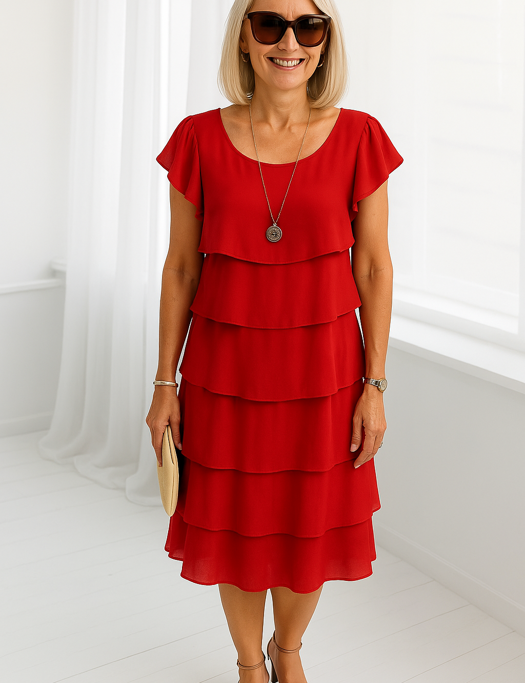 Women's Midi Dress | Casual Dress-Women Dress-Homefinn