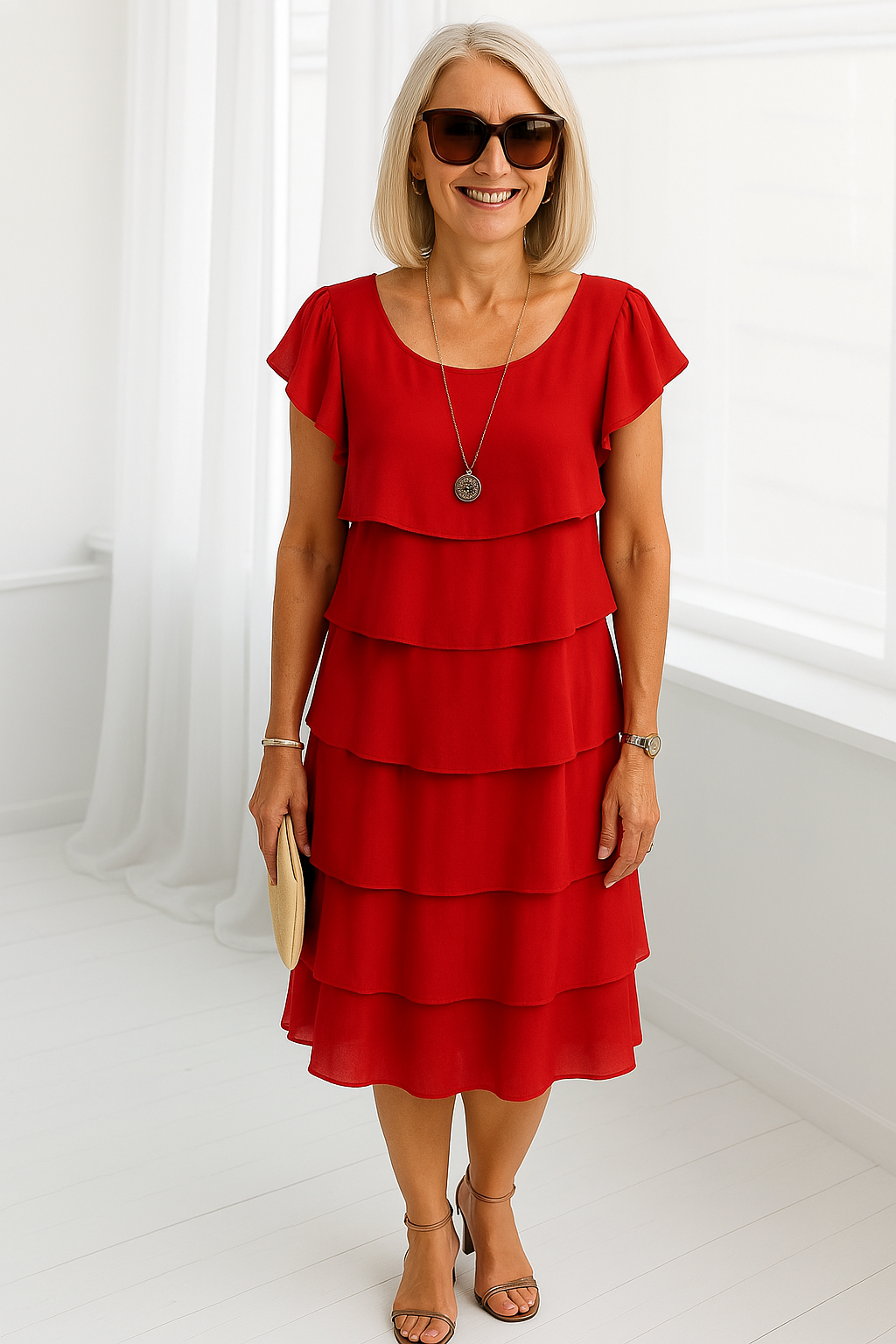 Women's Midi Dress | Casual Dress-Women Dress-Homefinn