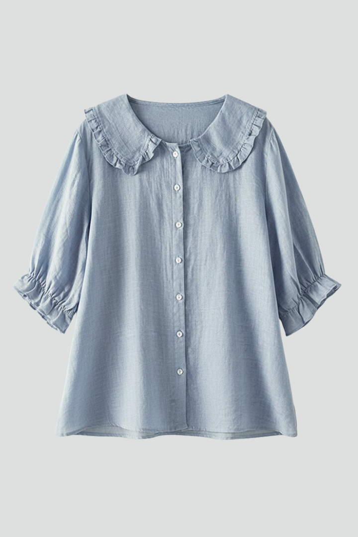 Women Casual Button-Up Shirt | Work Blouse-Women Blouse-Homefinn