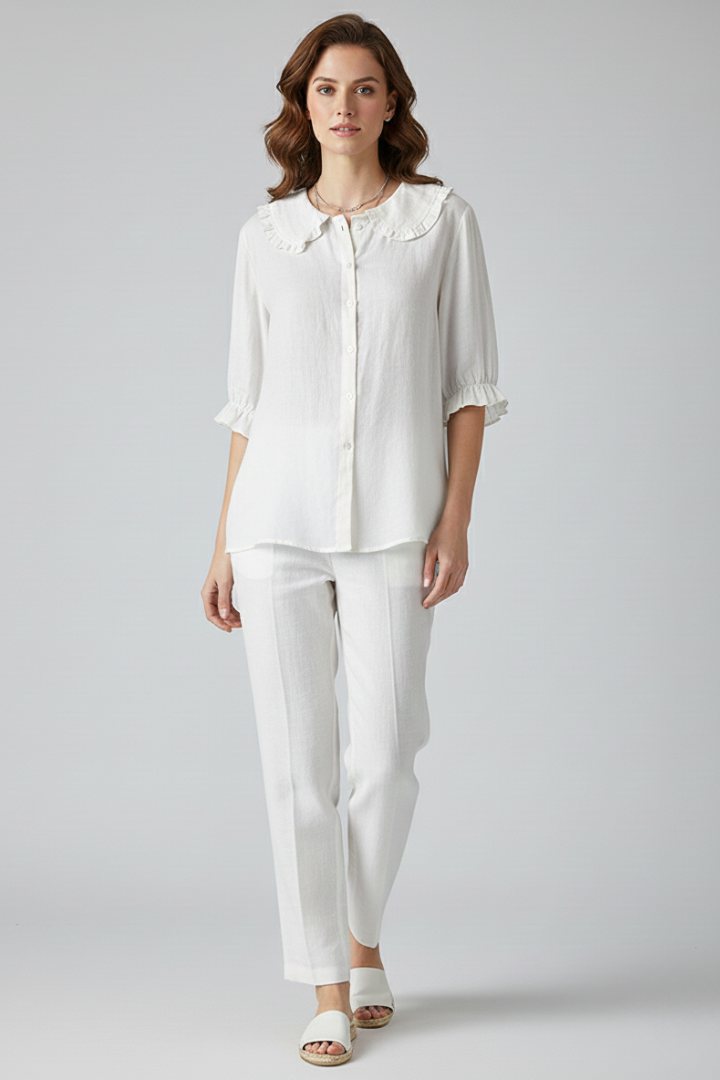 Women Casual Button-Up Shirt | Work Blouse-Women Blouse-Homefinn