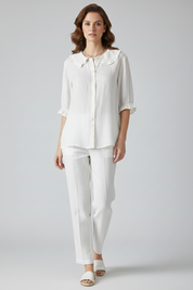 Women Casual Button-Up Shirt | Work Blouse-Women Blouse-Homefinn