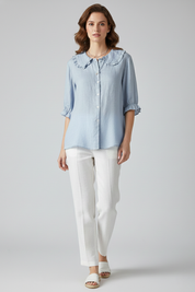 Women Casual Button-Up Shirt | Work Blouse-Women Blouse-Homefinn