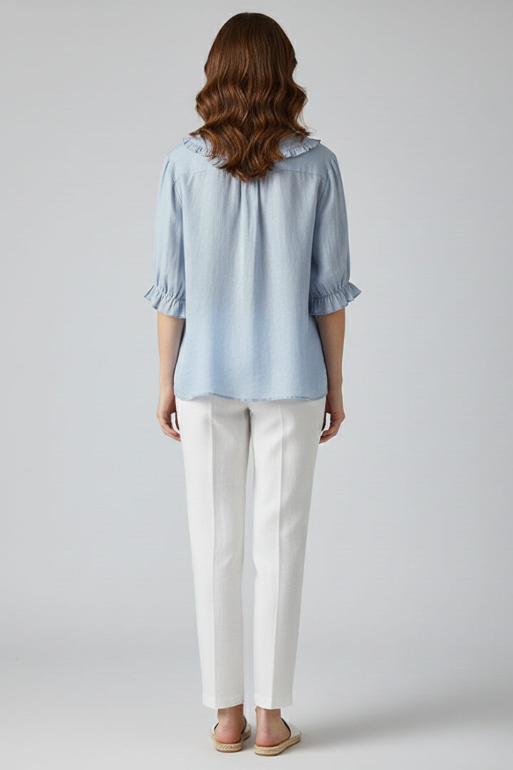 Women Casual Button-Up Shirt | Work Blouse-Women Blouse-Homefinn