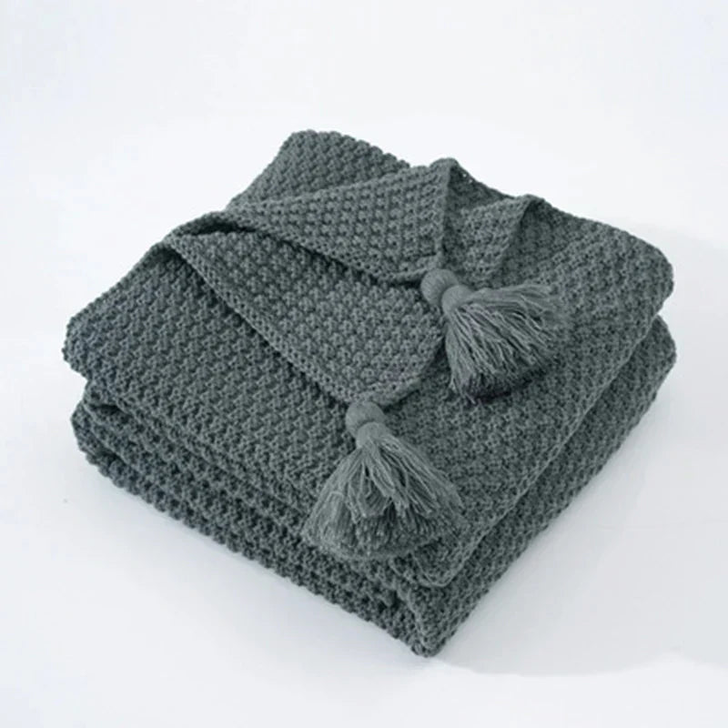 Knitted Throw | Textured Sofa Throws-Blanket-Homefinn
