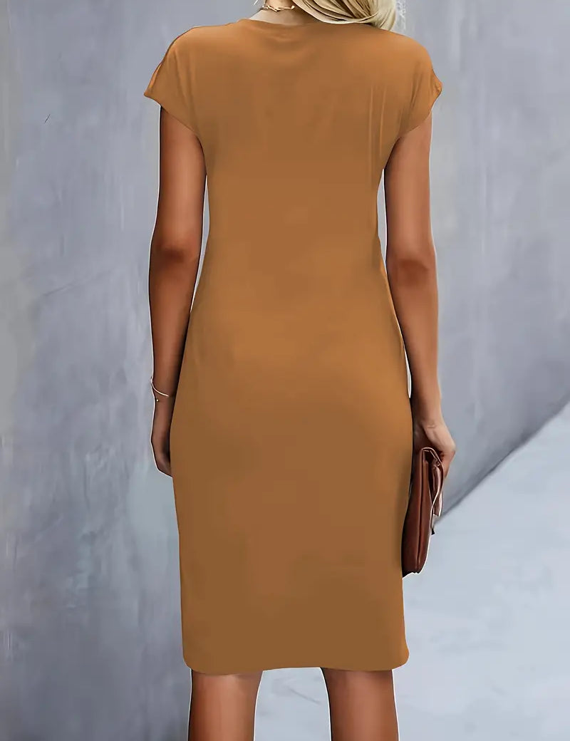Bridesmaid Dress | Cocktail Midi Dress-Women Dress-Homefinn
