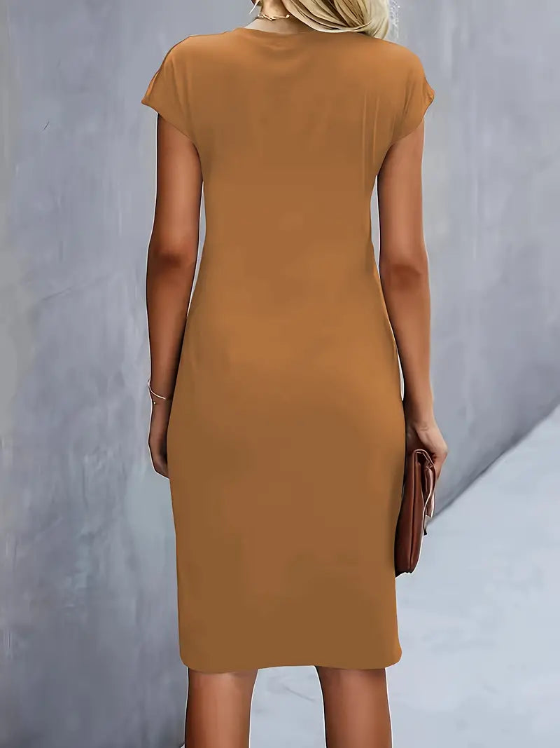 Bridesmaid Dress | Cocktail Midi Dress-Women Dress-Homefinn